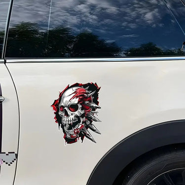 Brutal 3D Skull Vinyl Sticker